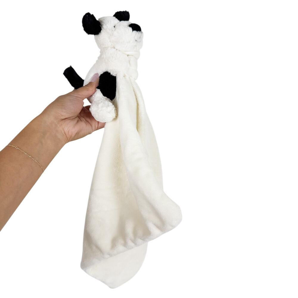 Jellycat Bashful Black & Cream Puppy Soother Baby Security Blanket
